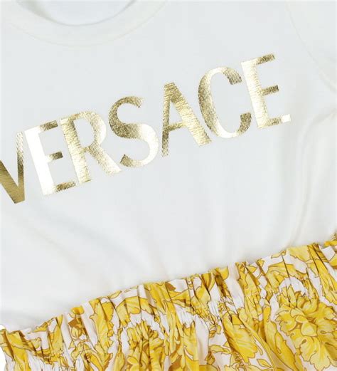 versace kleid weiß gold|Designer.